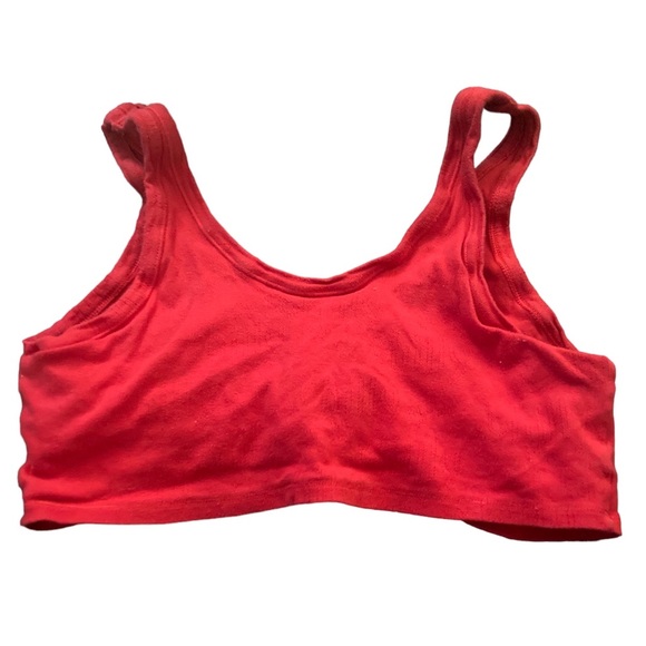 Red Aerie crop top with buttons - Picture 2 of 7